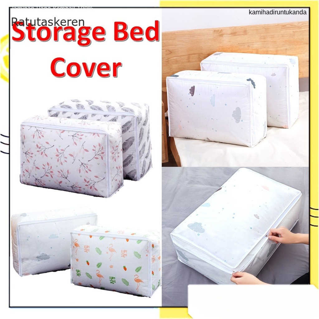 Tempat Penyimpanan RIK Selimut Bed Cover Anti Air PEVA Kantong Penyimpan Bantal Guling Dust Cover St