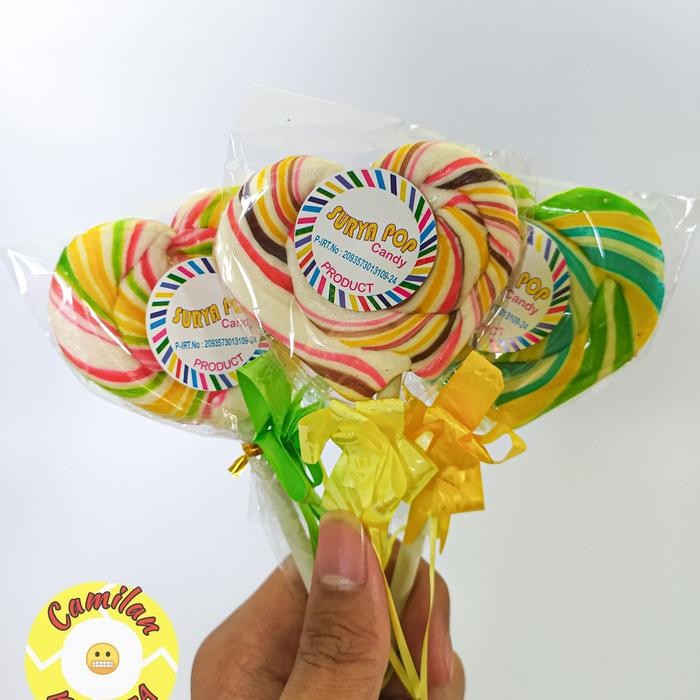 

Permen Lolipop 6,5-7 Cm SPIRAL LOVE BULAT Hijau Kuning Gummy Gula Asam Hijau - LOVE 7 CM