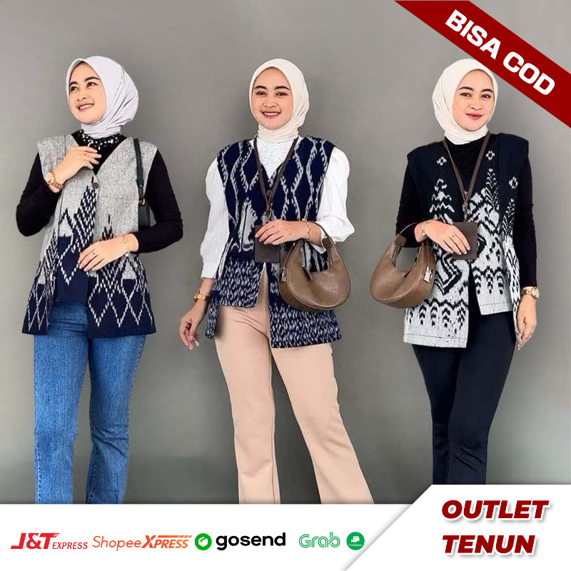 HANNY VEST / VEST TENUN ETNIK / VEST TENUN HANDMADE  / ROMPI TENUN / VEST KERJA / ROMPI TENUN ETHNIC