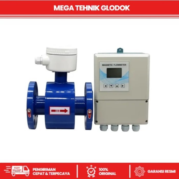 Flowmeter Electromagnetic 4"DN100 Flow meter PTFE Magnetic Aliran Cairan Makanan Kimia Limbah