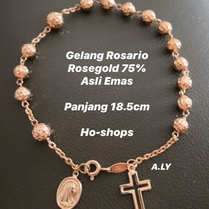 Gelang Rosario Rosegold Kadar 75% Asli Emas Sa.FSa - 5,xgr/OSa6959
