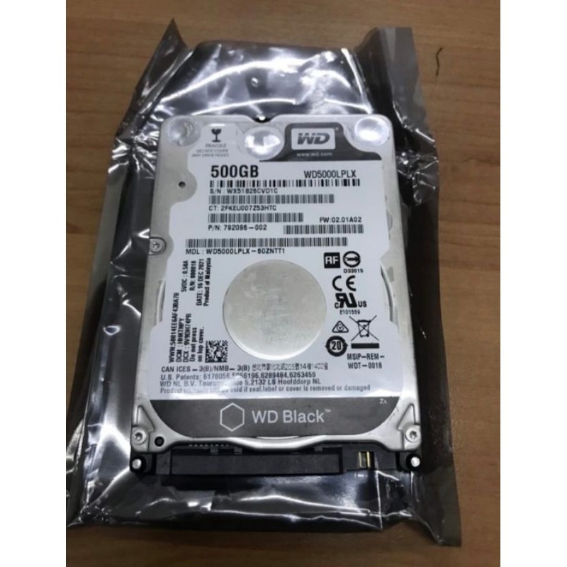 Harddisk WD Black 500GB Internal Laptop Rpm 7200