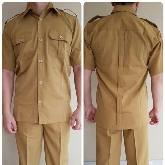 Baju Seragam khaki PDH PNS/Pemda/Guru/Pria/Laki dongker