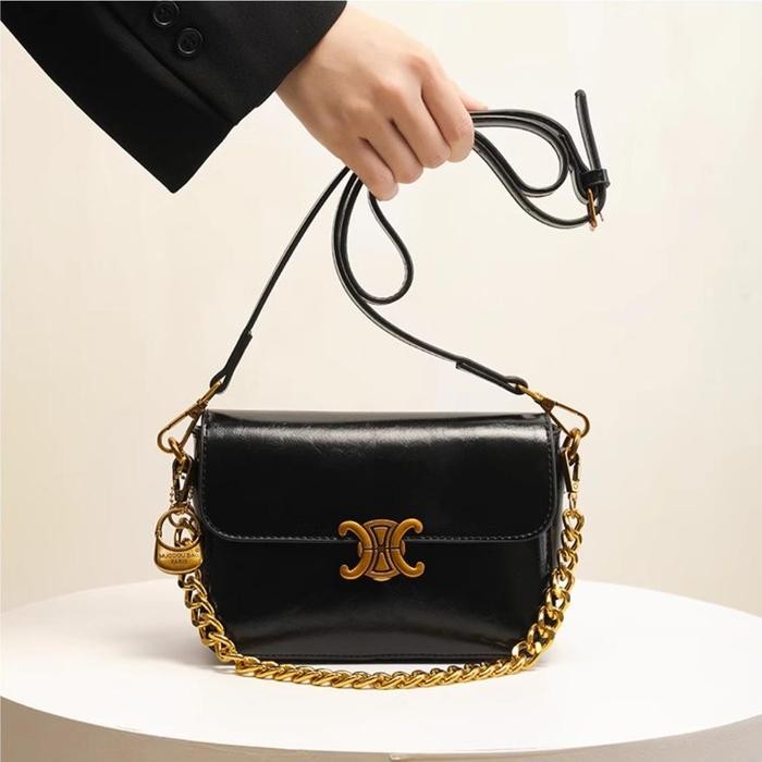 Tas Fashion ORIGINAL MUCOOU #6813 shoulder bag tas slempang Cewe  korean Wanita - HITAM
