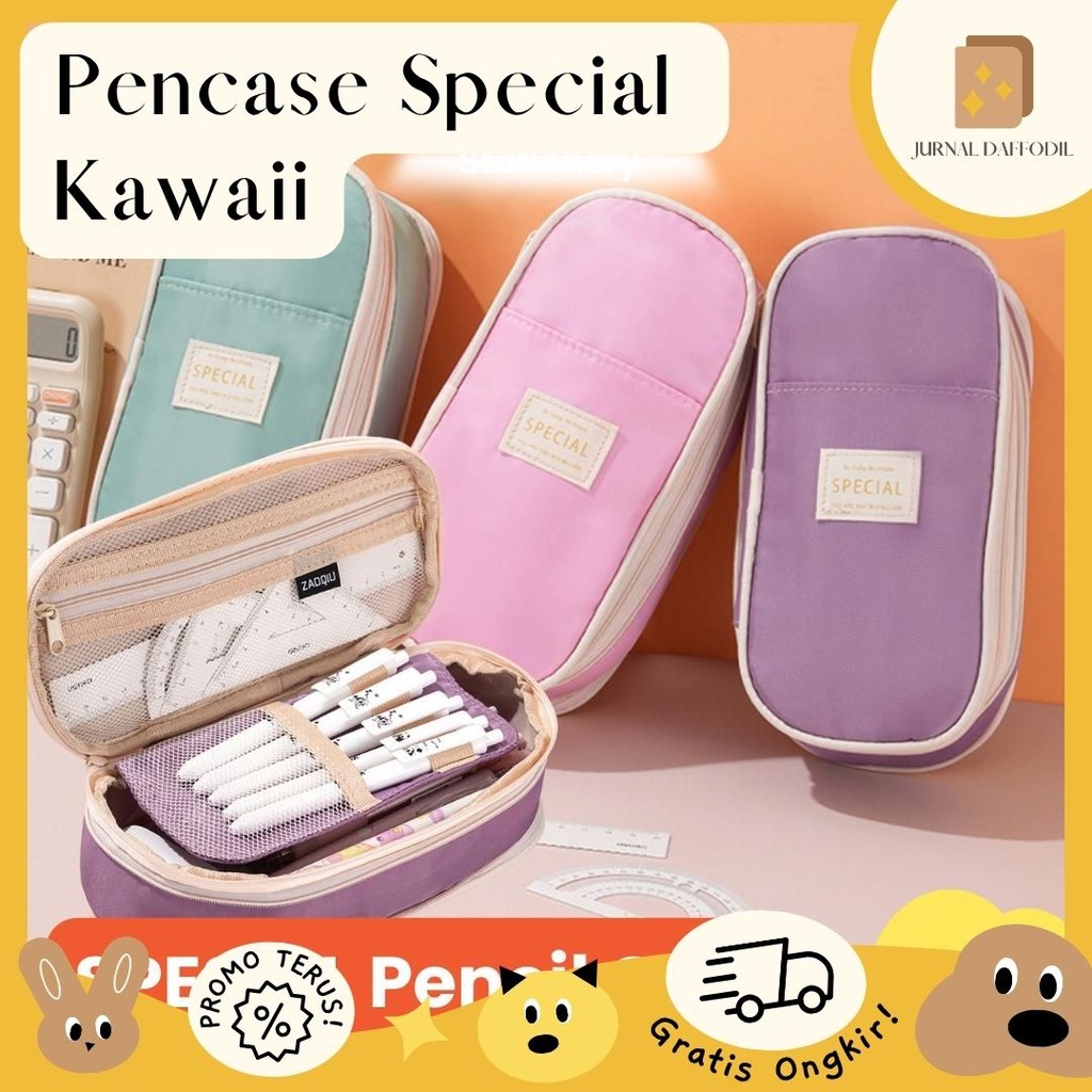 

Jurnal Daffodil - Tempat Pensil SPECIAL Kawaii Pencil Cases Large Capacity Pen Bag Pouch Holder Box