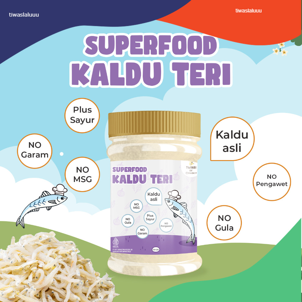 

Kaldu Teri Murni MPASI Bayi Kaldu Asli Pure Superfood Bayi Anak Bb Booster - No MSG - No Gula - No Garam - Tambahan Sayur - Twinbi By