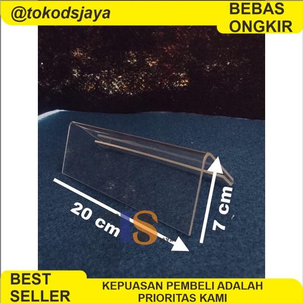 

PROMO 7 x 20 cm - Papan Nama Meja Akrilik Segitiga Satu Sisi - 7x20 segitiga satu sisi