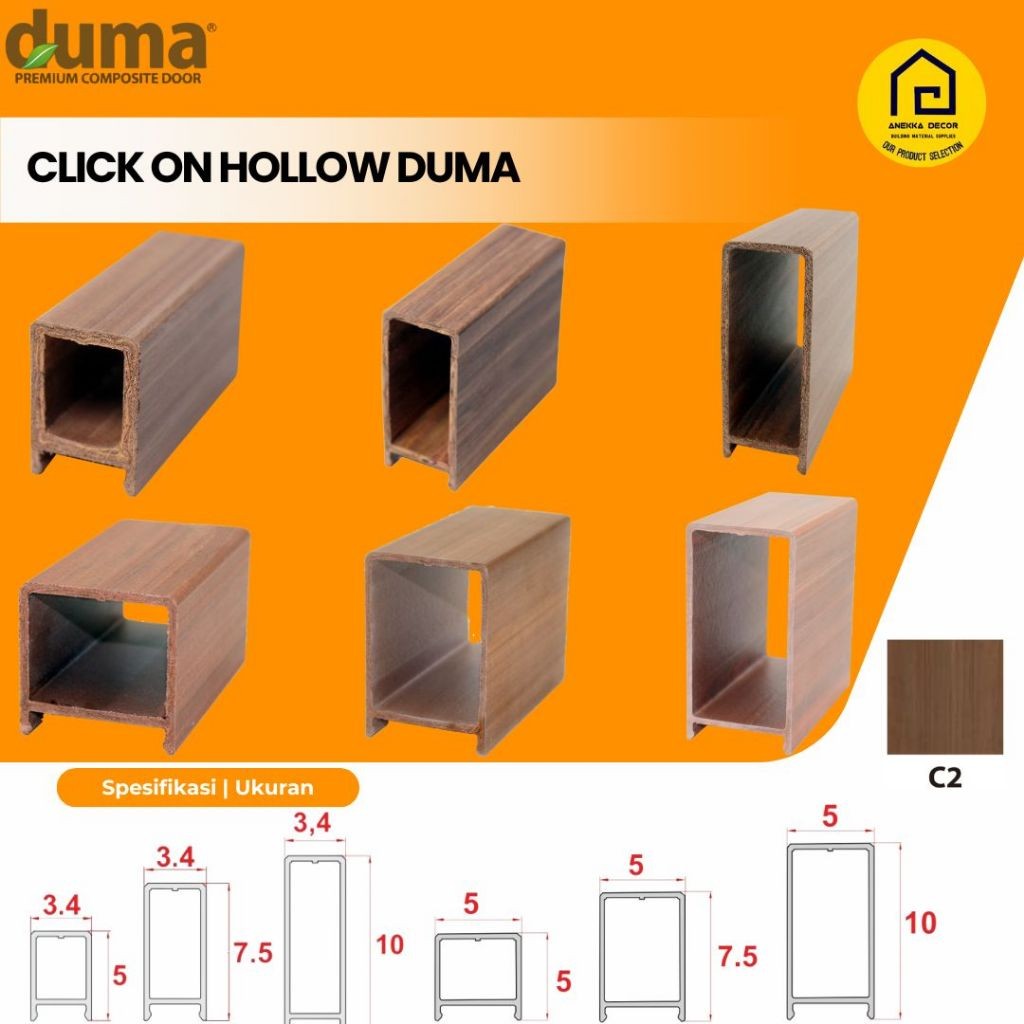 DUMA COH WPC Click On Hollow | All Varian | Panel Dinding / Plafon Interior Rumah Estetik Anti Rayap