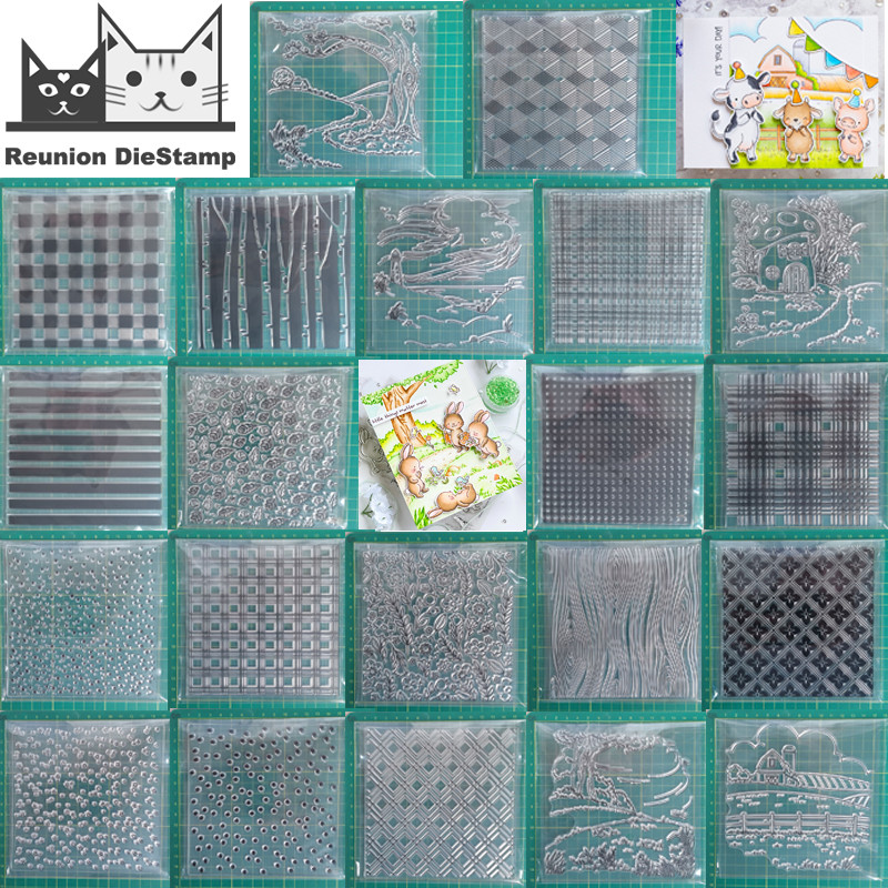 

Background Clear Stamps for Scrapbooking Transparent Silicone Rubber Stamping DIY Photo Album Cards Making Decor Supplies Dies