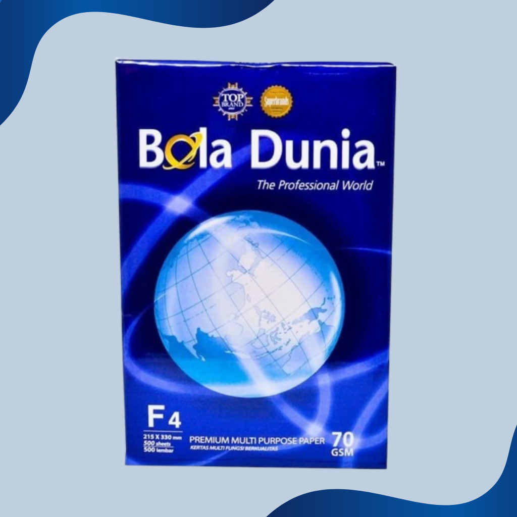 

Kertas F4 70Gr Bola Dunia / Kertas HVS Folio 70Gram Bola Dunia