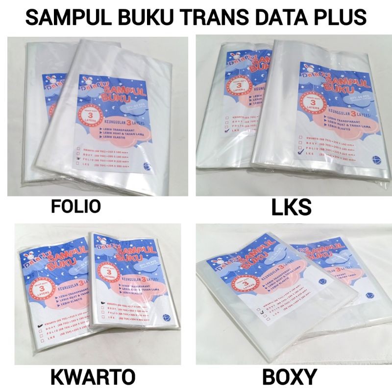 

SAMPUL BUKU PLASTIK TRANS DATA PLUS 60 LEMBAR/ SAMPUL PLASTIK PELINDUNG BUKU/SAMPUL BUKU BENING