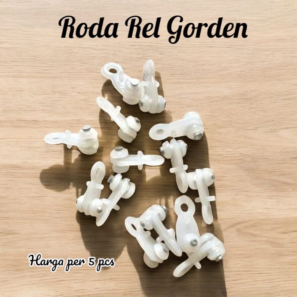 (5 pcs) Roda Gorden plastik, Roda Rel Gorden 5 pcs, rail gorden, biji plastik Ril