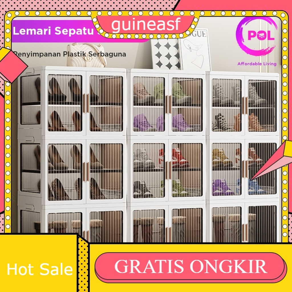 Lemari Sepatu Lipat Plastik