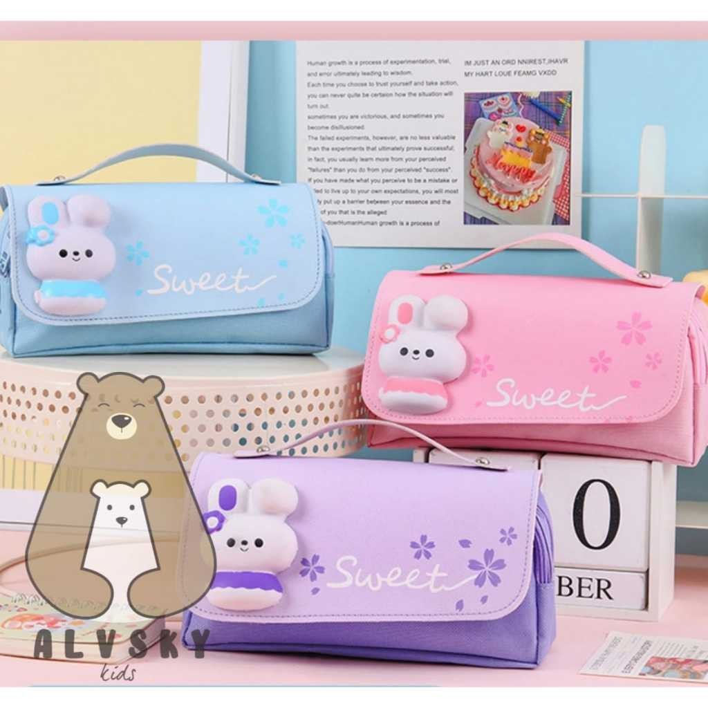 

ALVSKY KOTAK TEMPAT PENCIL KAIN / TEMPAT PENSIL CASE LUCU SQUISHY WATERPROOF BESAR
