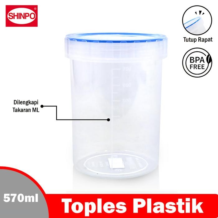

SHINPO Toples Plastik M 820ML Tempat Cemilan Food Storage SPO-SIP-352M - Biru