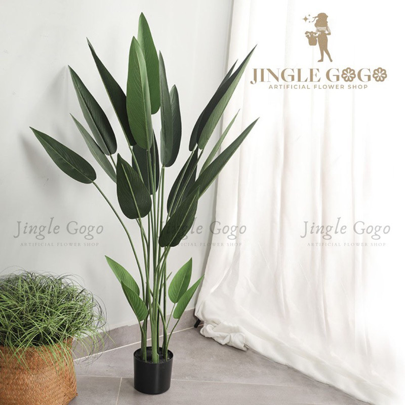 Pohon Artificial Tinggi - Pohon Olive Artificial - Pohon Plastik Besar Sudut Rumah - Pohon Pisang Ar