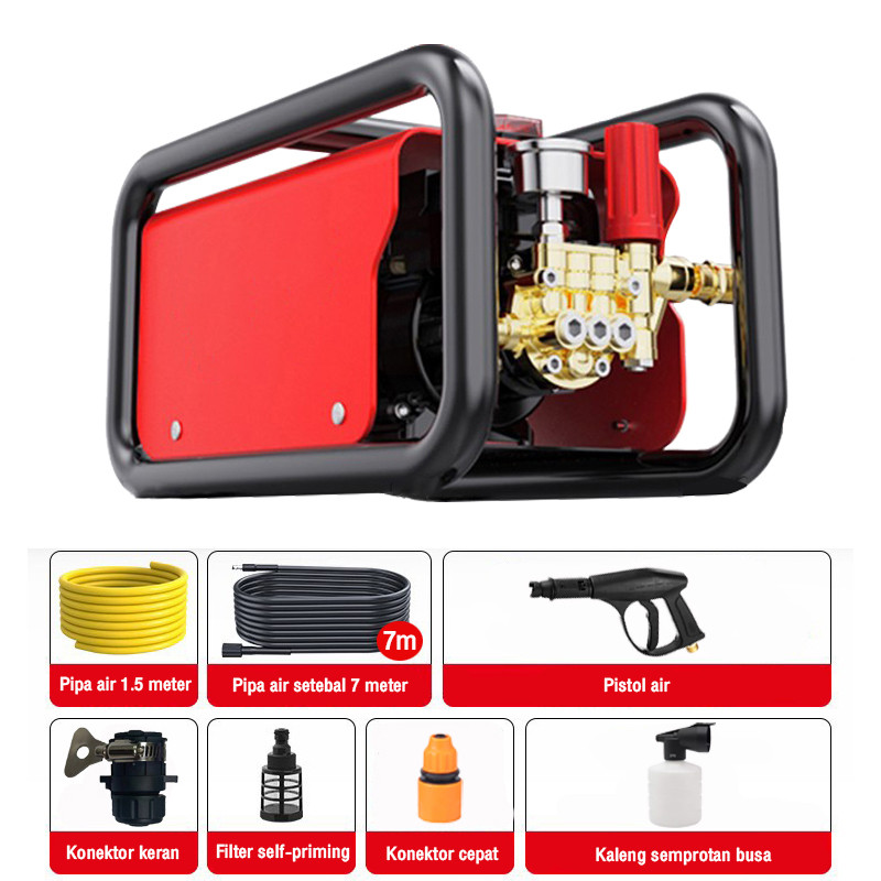 Reaim Alat Cuci Motor 200Bar High Pressure Cleaner Jet Cleaner Mobil Mesin Cuci Mobil Model: REAIM-X