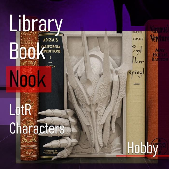 

Book Nook 3D LotR Pembatas Buku Bookend Bookshelf Gift Kado LORD of the RINGS DIY Insert End Shelf Balrog Gandalf Sauron Saruman Witch King of Angmar
