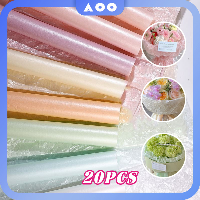 

20 PCS Kertas Buket Bunga Flower/Pearl Pear Paper/Kertas Buket Korea Bunga Flower/Kertas Bunga Cellophane Florist