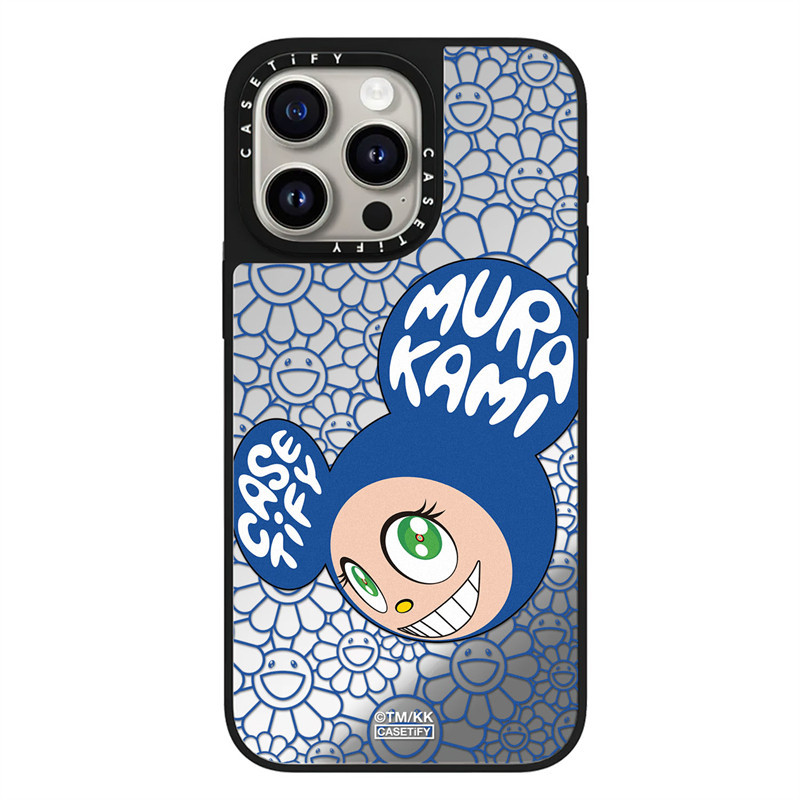 TAKASHI MURAKAMI x MR. DOB Mirror Phone Case Compatible with iPhone 12 13 14 15 16 Pro Max 16 Plus S