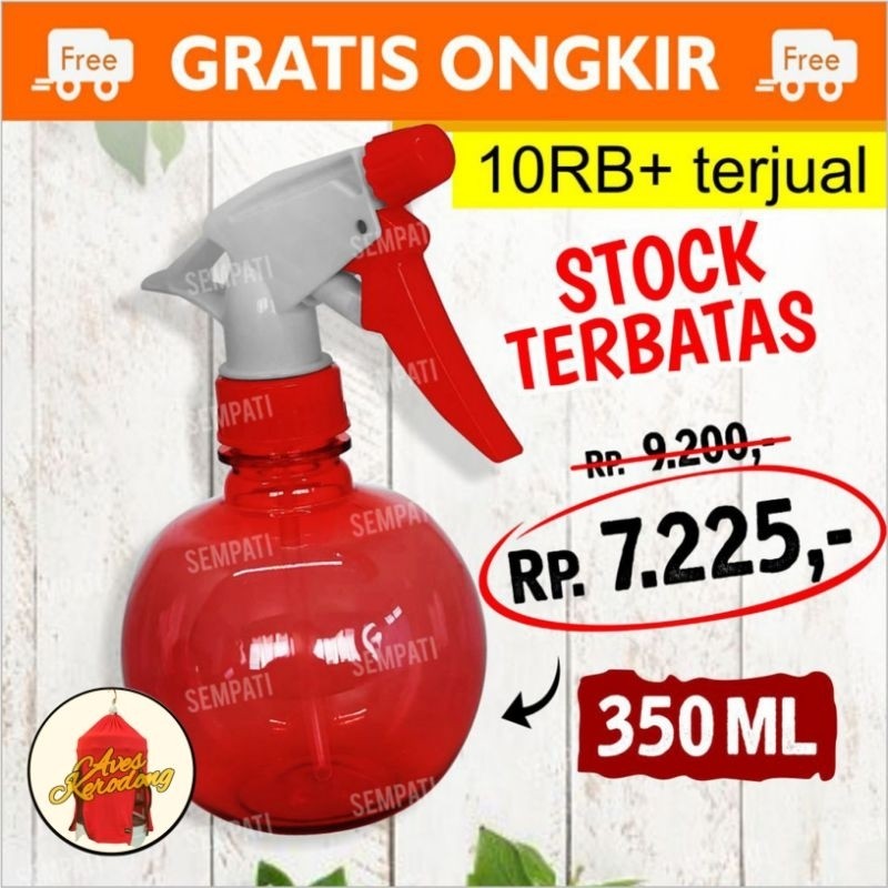 SEMPROTAN AIR / BOTOL SPRAYER BULAT CANNON 350ml SEMPROTAN MANDI BURUNG bulat