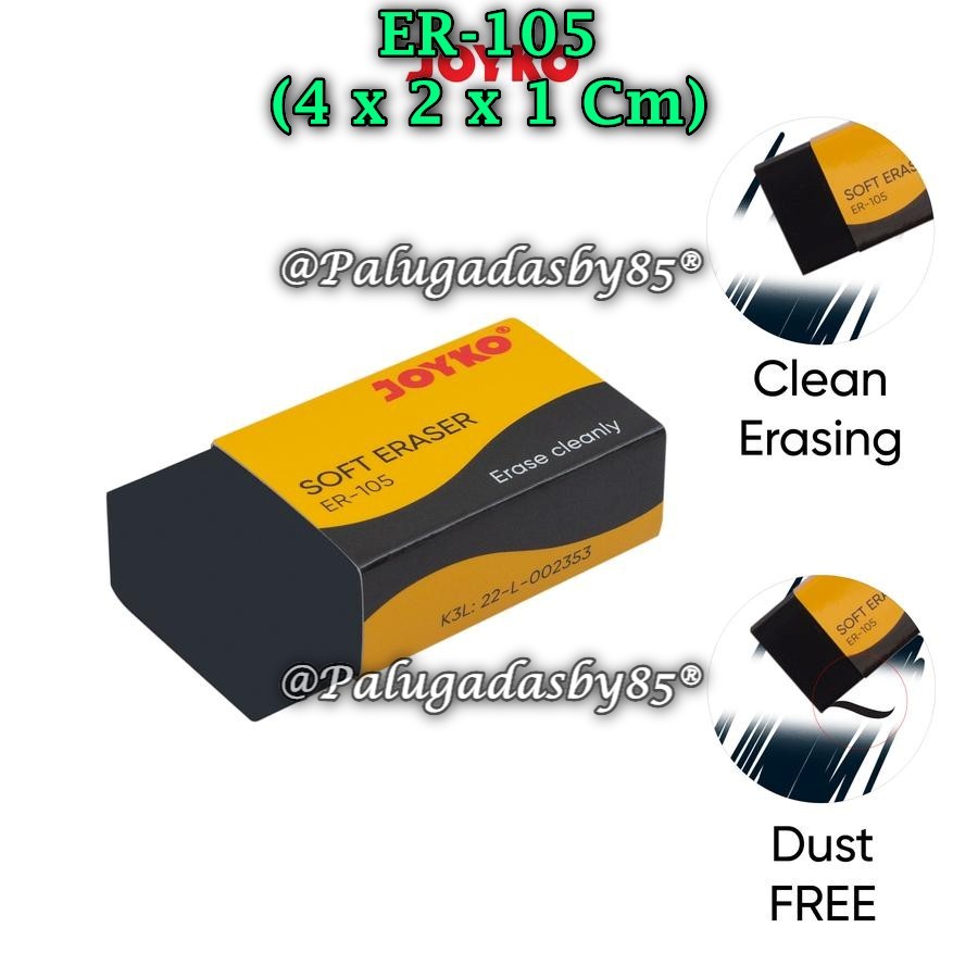 

(1 Pak/30) GROSIR Penghapus JOYKO ER-105 Hitam / Eraser Penghapus Joyko ER-105 Hitam (Pak/30)