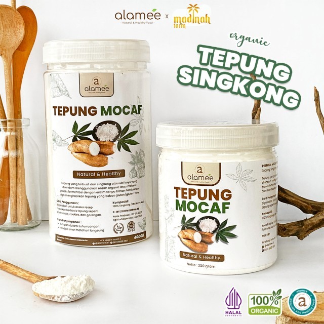

ALAMEE Tepung Mocafine Gluten Free Tepung Singkong Sehat Rendah Gula High Fiber 400gr madinah