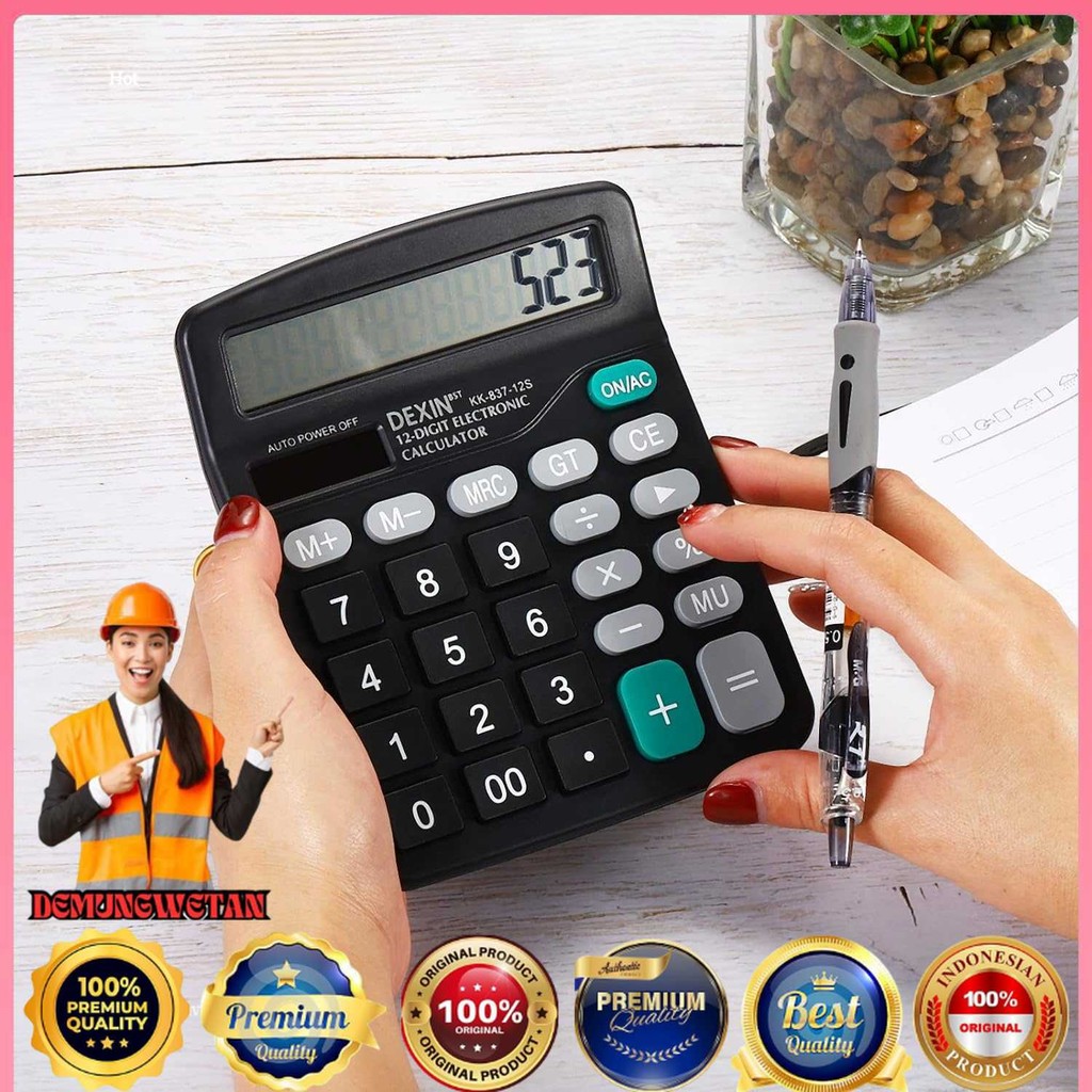 

DEXIN Kalkulator Elektronik Solar Calculator 12 Digit - KK-837-12S