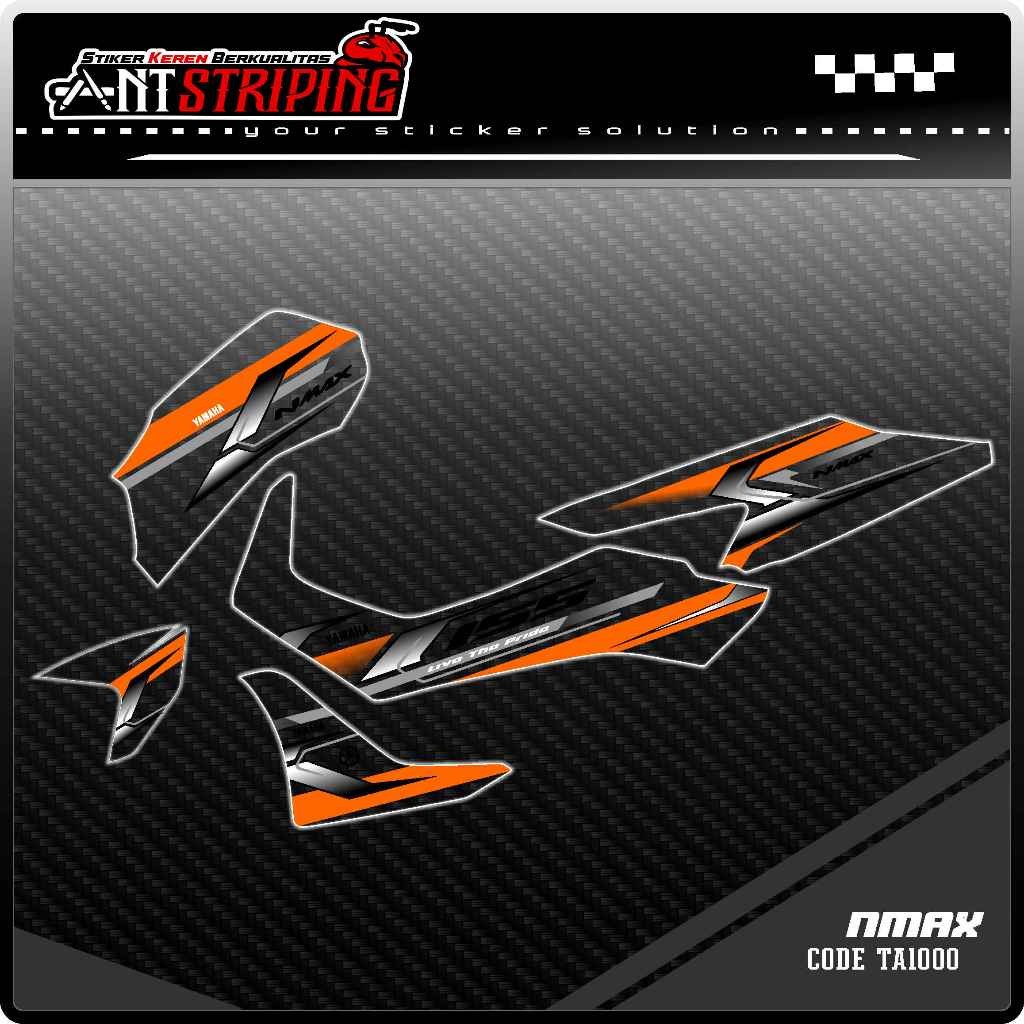 Sticker Striping Transparan UV NMAX 155 NEW Variasi List Simpel NMAX 2020 2021 2022 2023 TA1000