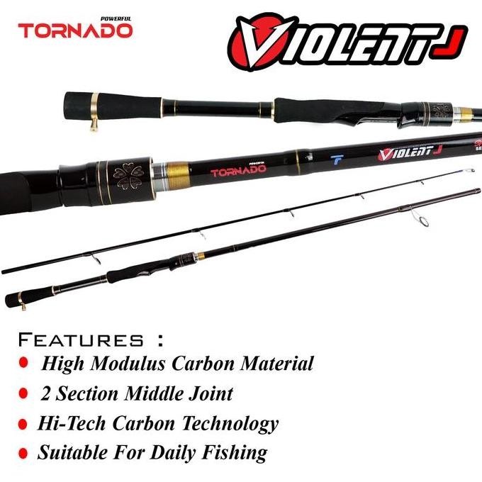 TORNADO Joran Pancing Spinning VIOLENT-J Sport Series GAGANG JAPAN STYLE - 150cm - 180cm Hi-Carbon 2