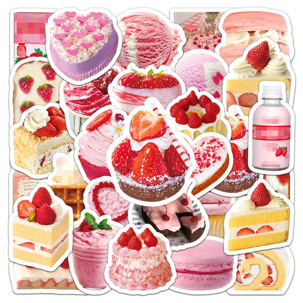 

10/30/50PCS New DIY Cake Cartoon Personality Creative Computer Suitcase Table Water Cup Car Chair Decoration Waterproof Sticker