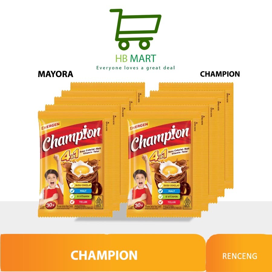 

CHAMPION ENERGEN 30gr x 10 bks