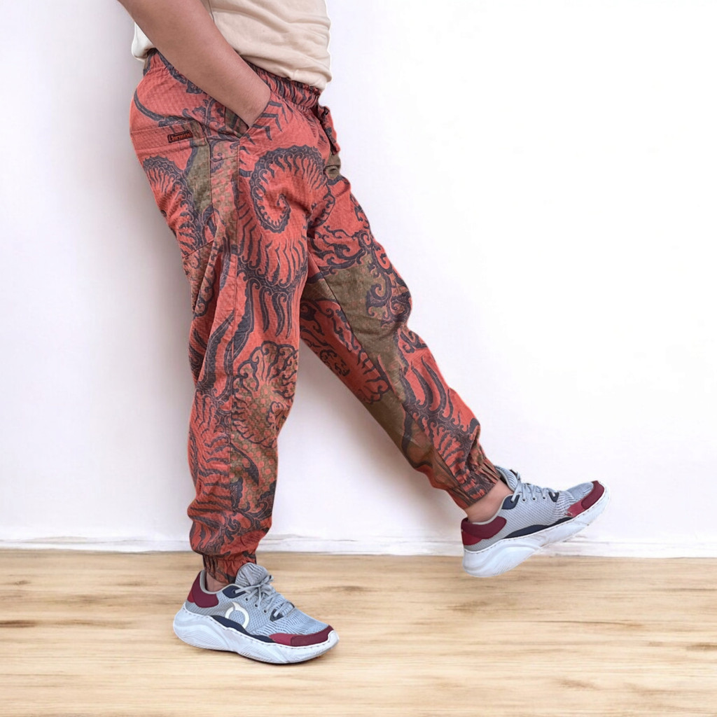 Celana Jogger Batik Pria Panjang Joger Pants Katun Premium Surya Teja CJ-36