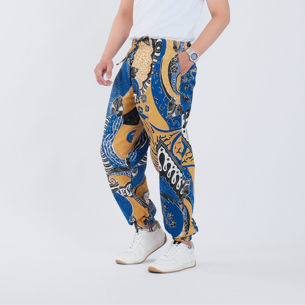 Celana Jogger Batik Pria Panjang Joger Pants Katun Premium Surya Teja CJ-48
