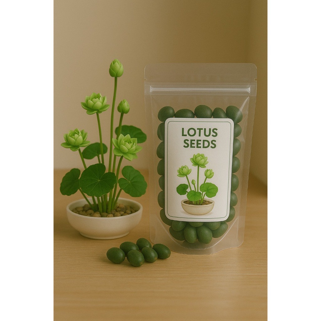 Biji Teratai Jepang Biji Benih Teratai Lotus Mini Biji Bunga Teratai Lotus Varian Warna