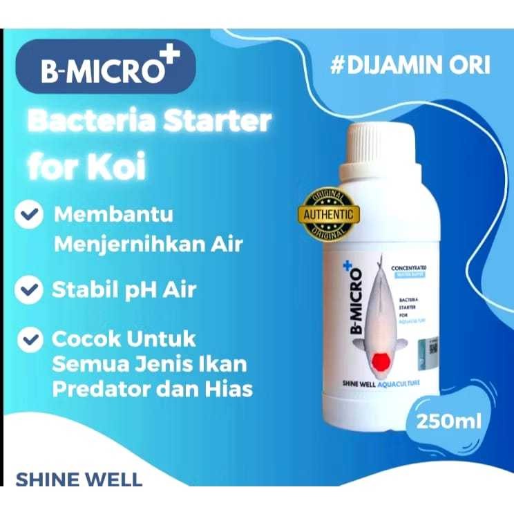 Bmicro+ 250ml Bmicro Plus Bakteri Stater Untuk Ikan Koi Penjernih Air dan Pengurai Amonia Pada Kolam