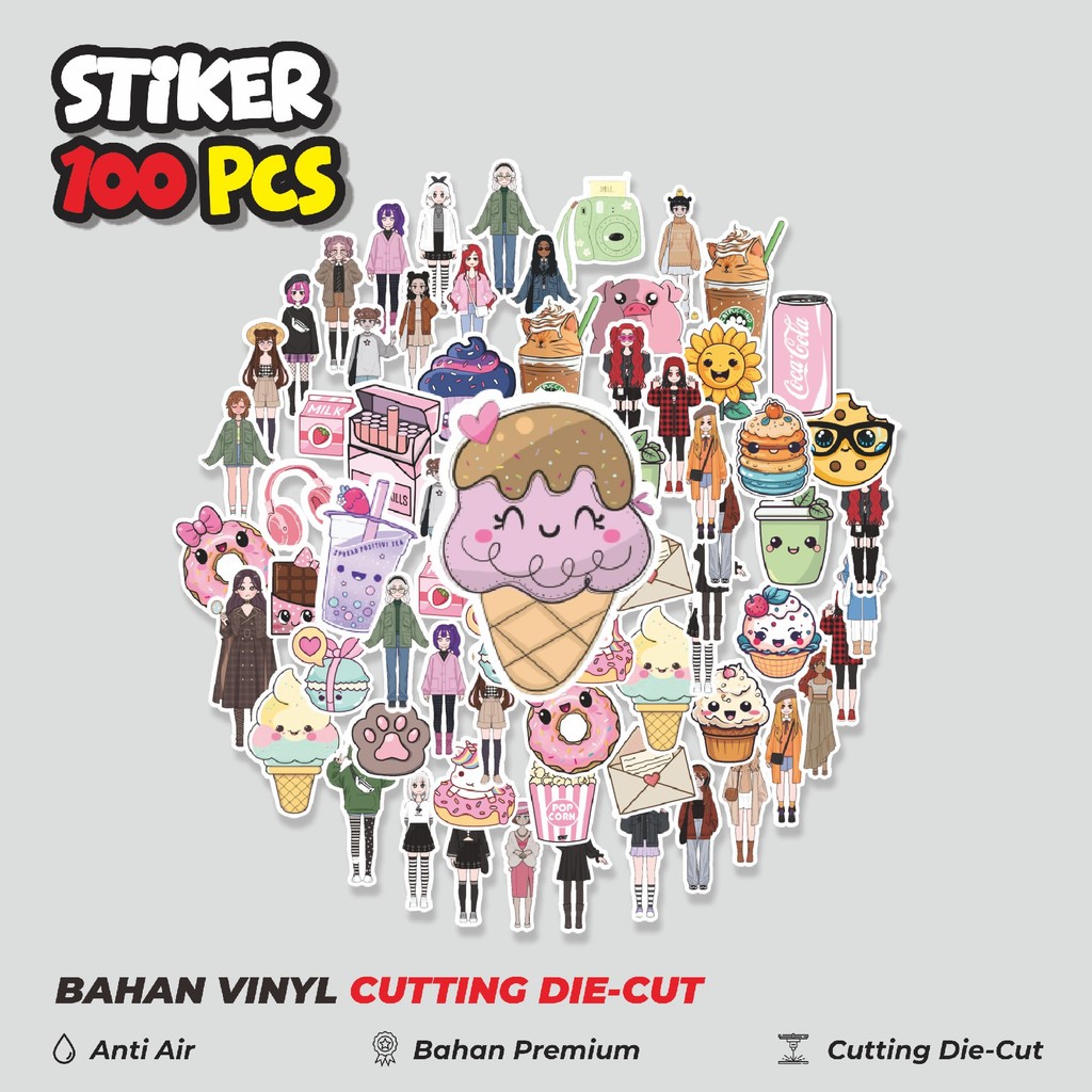 

Terbaru! 50 pcs Stiker Karakter My Dress-Up Darling/ Berpakaian & Makanan Dekorasi Lucu Kreatif untuk Notebook, Skateboard, HP