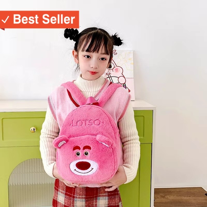 Termurah Bahan Premium Kekinian Viral Korean Style / Tas Bulu Karakter Sanrio Tas Ransel Anak Sekola