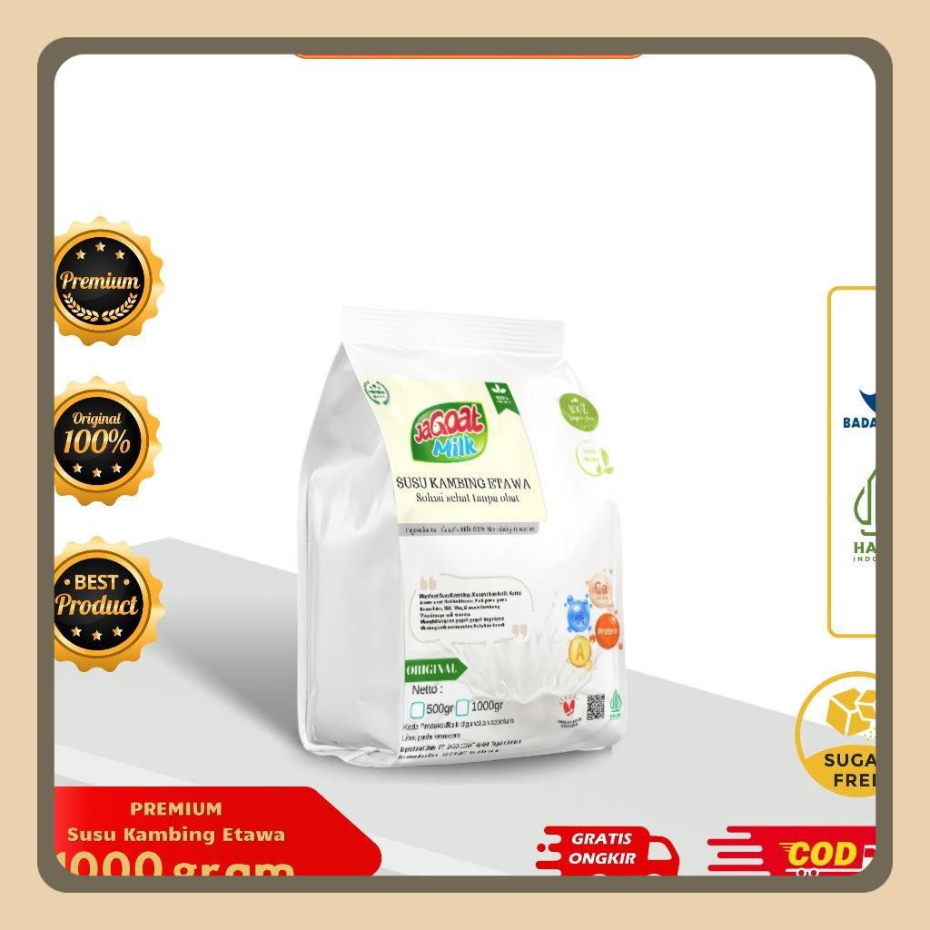 

Premium Susu Bubuk Kambing Non Sugar Jagoat | Murni 100% Organik