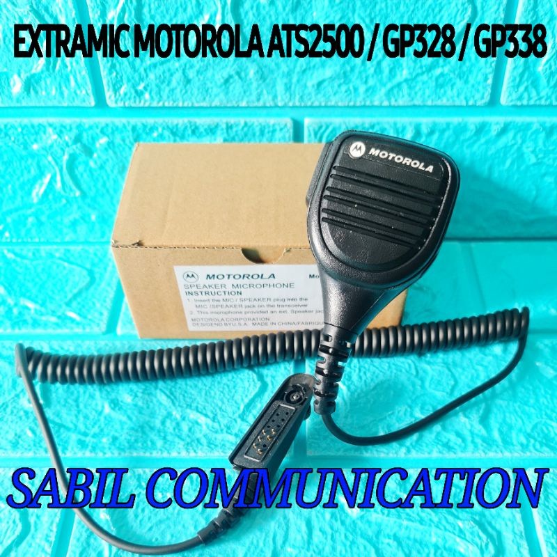 EXTRAMIC HT MOTOROLA GP 338 GP 328 ATS 2500 MURAH - PTT MIC HAND MIC HT MOTOROLA GP338 GP328 ATS2500