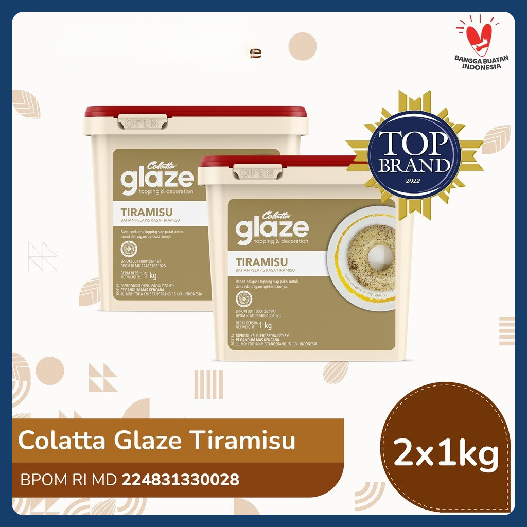 

Bundling Colatta Glaze Tiramisu - Bahan Pelapis Rasa Tiramisu 1Kg - Isi 2