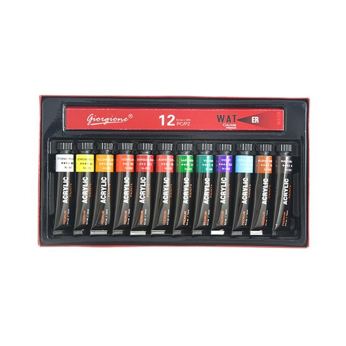

COD Giorgione Acrylic Paint Cat Akrilik 12/24/30 Warna 12ml/botol - 12 Warnas