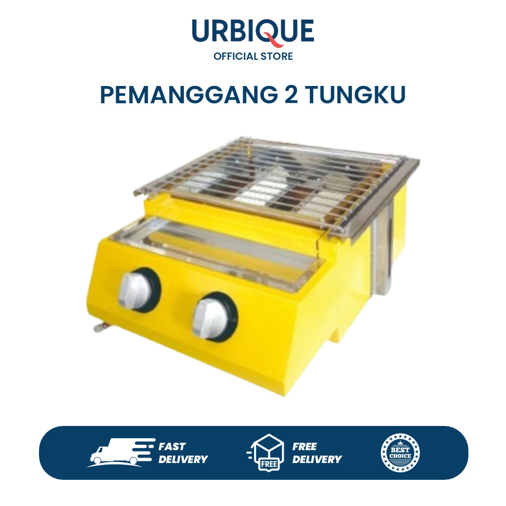 Kompor Pemanggang Sosis / Gas Roaster 2 Tungku / Kompor Gas Pemanggang 2 Tungku