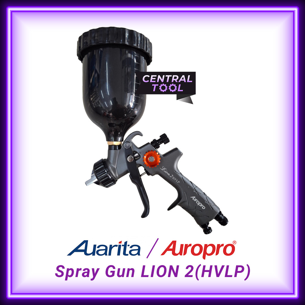 Spray Gun AUARITA / AUROPRO LION 2 HVLP Nozzle 1.3mm Tabung Atas 600ml LION-2
