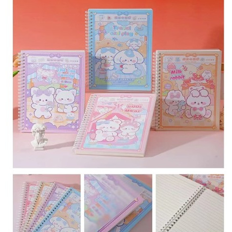 

Panmomo Kawaii Animal Friends Spiral Ruled Notebook A5