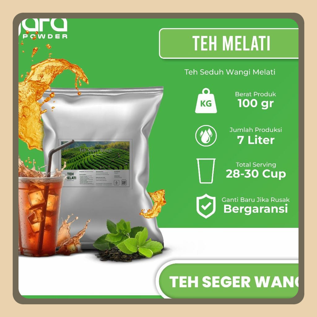

BAHAN BAKU TEH MELATI / TEH HIJAU / JASMINE TEA UNTUK JUALAN ES TEH / KEMASAN 1 KILOAN
