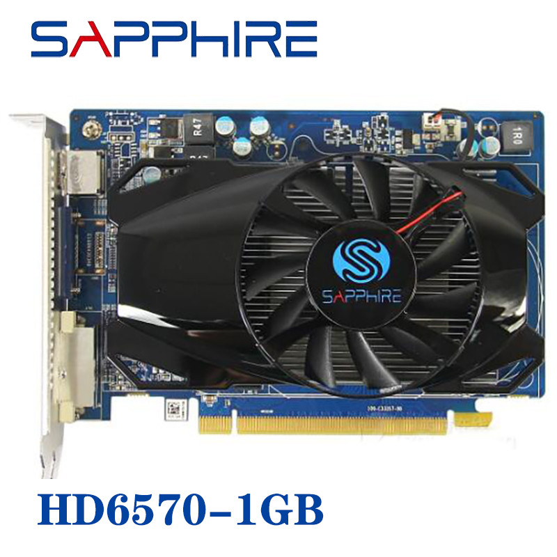 Used SAPPHIRE HD6570 1GB For AMD Video Card GPU Radeon HD 6670 GDDR5 128bit Graphics Cards PC Comput