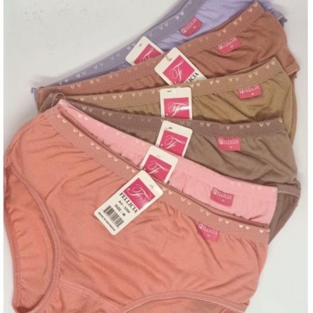New K10 Kareshi Star > 12 / 6 pcs Celana Dalam Wanita dewasa cotton dasar panties Nyaman Fellicia 32