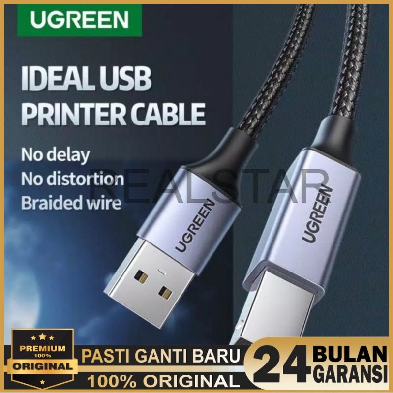 Ugreen 10351 Kabel Printer / Scanner Usb 2.0 Male to Usb Type B Male - Kabel Printer Ugreen 20847 Or