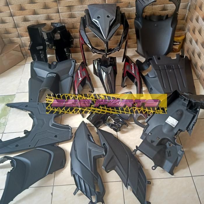 Full body halus kasar Vario techno 110 karbu hitam abu